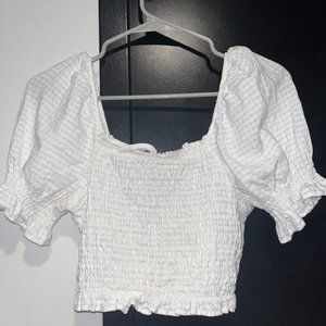 White Puff Sleeve Top